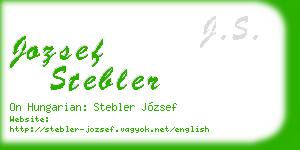 jozsef stebler business card